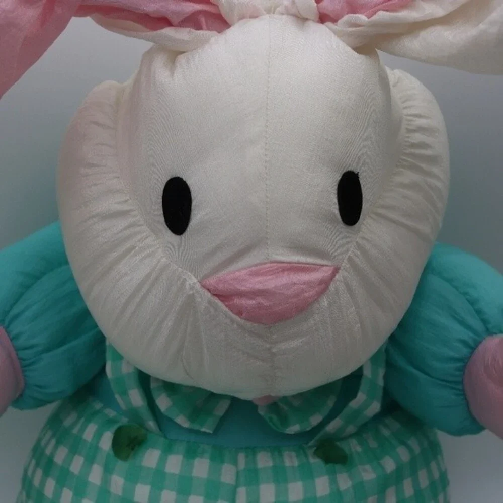 International Silver Vintage 90s Large Easter Bunny Plush Toy 27